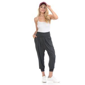 Allium Banded Waist Harem Joggers – Cement | Size XL | NWT